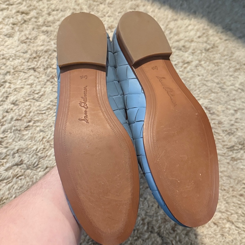 Sam Edelman Loraine Woven Loafer Sky Blue - Picture 8 of 10